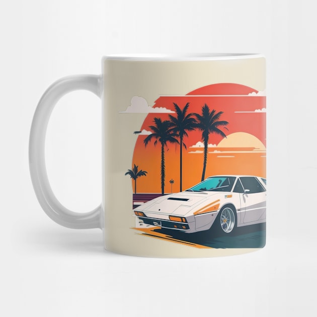 Miami Vice white Ferrari by Vector-Planet